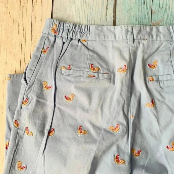 Larry Levine cropped pants with embroidered roosters - Picture 10 of 10